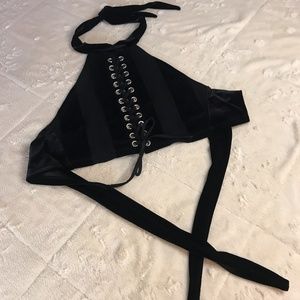 J Valentine Velvet Crop Top